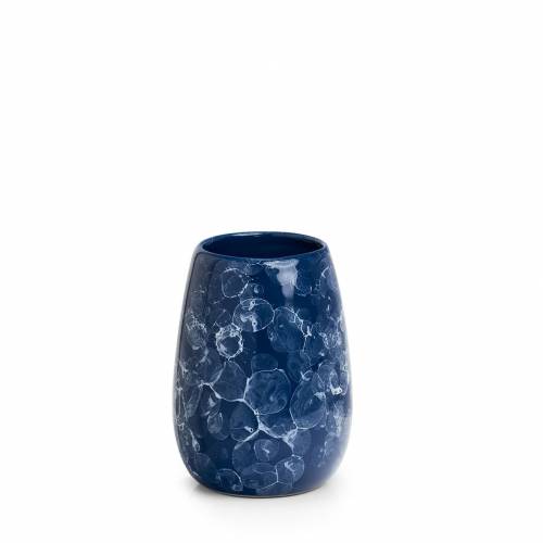 Pahar pentru periuta de dinti - din ceramica - Rare Bleumarin - O8 - 5xH11 - 5 cm