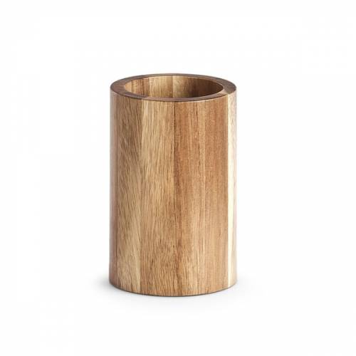 Pahar pentru periuta de dinti - din lemn - Acacia Natural - O7 - 2xH11 cm