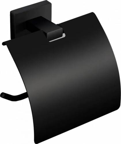 Suport hartie igienica Rea Oste 05 negru mat cu protectie