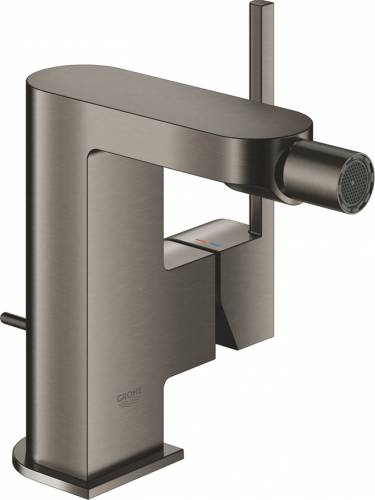 Baterie bideu Grohe Plus antracit periat Hard Graphite monocomanda cu ventil Pop-Up