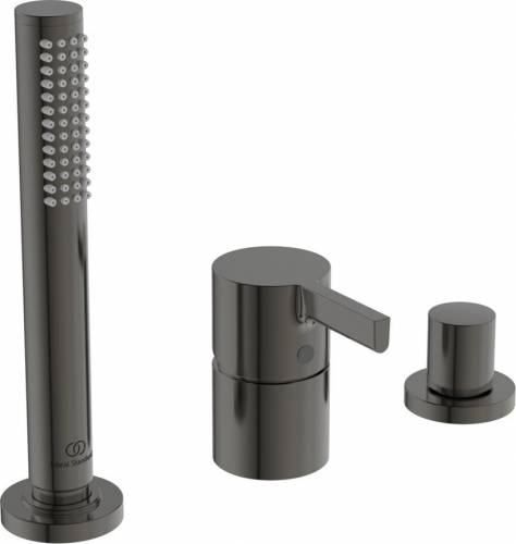 Baterie cada - dus Ideal Standard Atelier Joy gri Magnetic Grey cu 3 elemente