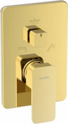 Baterie cada - dus incastrata Valvex Loft Gold monocomanda auriu 3 functii