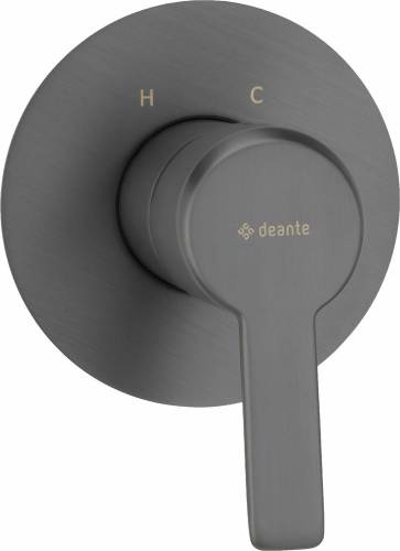 Baterie dus monocomanda incastrata Deante Arnika fara comutator de dus gri periat