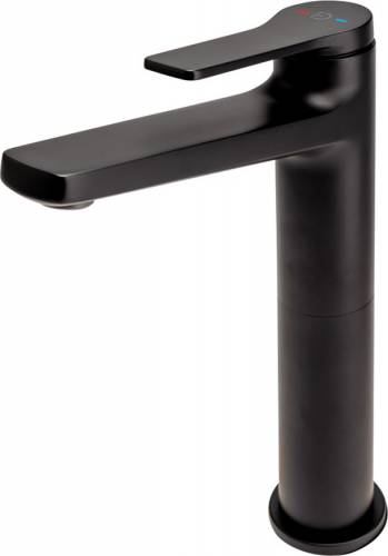 Baterie lavoar inalta FDesign Seppia monocomanda negru mat