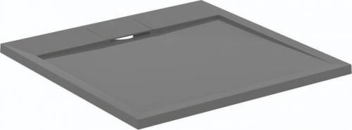 Cadita de dus patrata Ideal Standard ilife Ultra Flat S gri asfaltic 80x80 cm