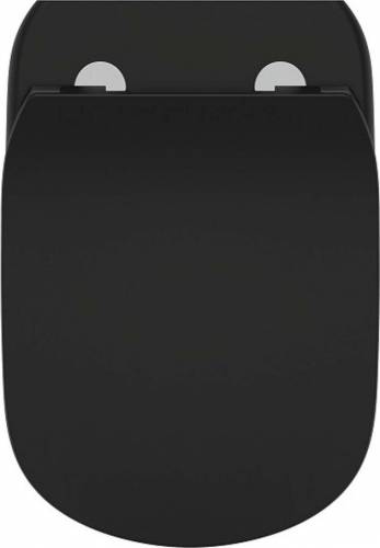 Capac WC soft-close negru Ideal Standard Tesi oval