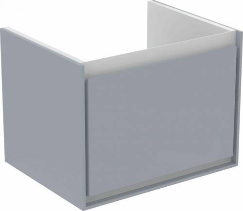 Dulap suspendat pentru lavoar gri deschis mat Ideal Standard Connect Air Cube 535 cm
