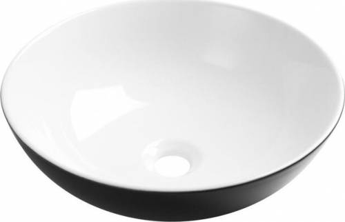 Lavoar pe blat Invena Dokos 40 cm negru cu alb