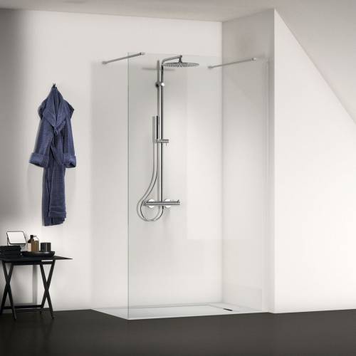 Paravan de dus tip Walk-in Ideal Standard ilife 160x200 cm sticla 8 mm dublu acces argintiu