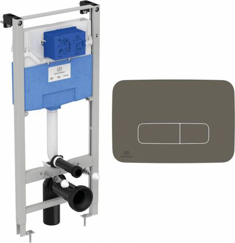 Set rezervor WC cu cadru Ideal Standard ProSys si clapeta Oleas M3 gri Magnetic Grey
