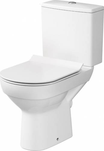 Set vas WC pe pardoseala 601 Cersanit City rezervor 010 si capac slim softclose alb