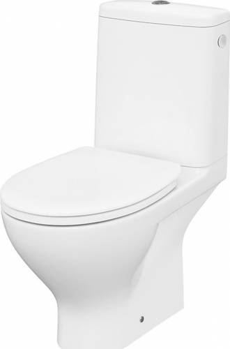 Set vas WC pe pardoseala Cersanit Moduo 650 rezervor 3/5 l si capac slim softclose alb