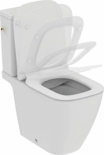 Set vas WC pe pardoseala Ideal Standard ILife B rimless alb cu rezervor si capac slim softclose