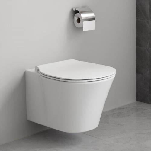 Set vas wc suspendat Connect Air Aquablade cu capac slim soft close