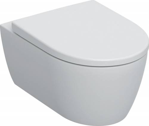 Set vas wc suspendat Geberit iCon rimfree alb cu capac softclose