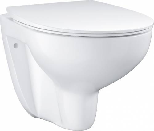 Set vas WC suspendat Grohe Bau Ceramic Rimless si capac slim softclose