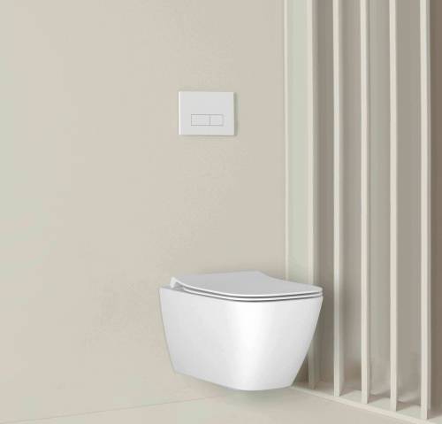 Set vas WC suspendat Ideal Standard Ilife B alb si capac slim softclose