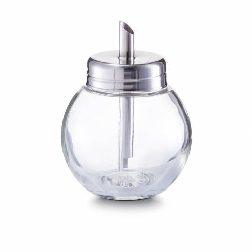 Dispenser pentru zahar Round - sticla si inox - 240 ml - O 8 - 5xH11 - 3 cm