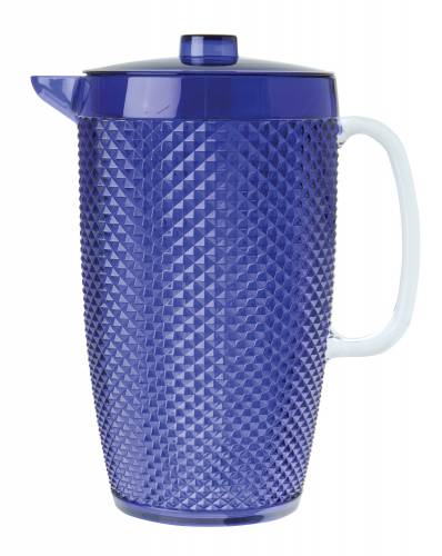 Carafa cu capac pentru apa - din plastic unbreakable - 2 - 5L - O15xH25 cm - Diamond Albastru