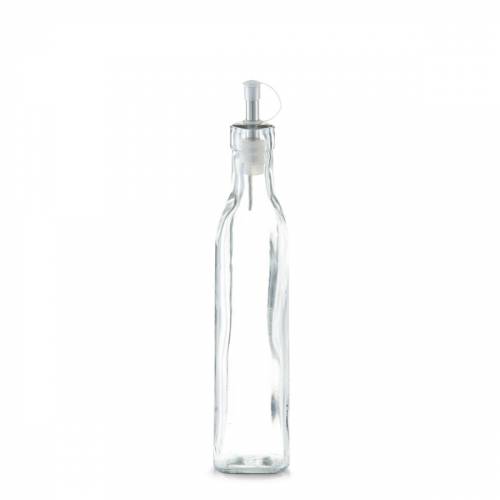 Sticla pentru ulei / otet Visual I - inox si sticla - Transparent 270 ml - O4 - 9xH25 cm