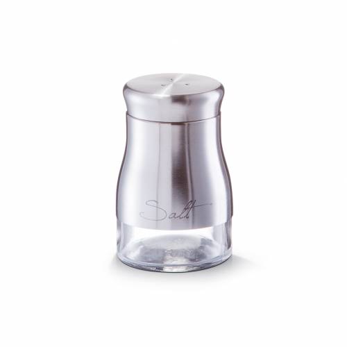 Solnita din sticla si inox Salt - Silver 150 ml - O 6xH9 - 5 cm