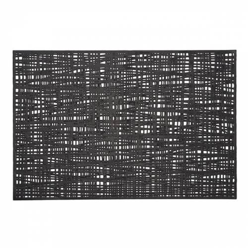 Suport vesela din PVC - Scribble Rectangle Negru - L45xl30 cm