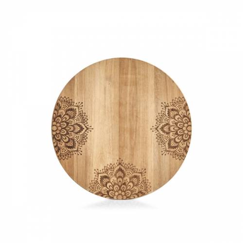 Tocator din lemn de salcam - Oriental Round Natural - O27xH1 - 5 cm