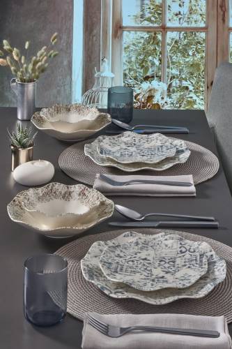 Set vesela din portelan - Darcy Dinner Multicolor - 24 piese