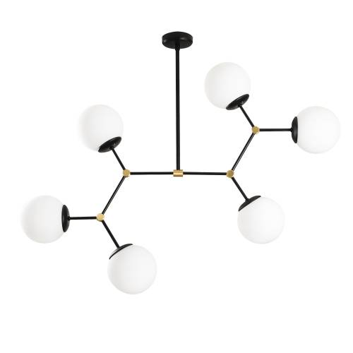 Lustra Damar 6326 Alb / Negru / Auriu