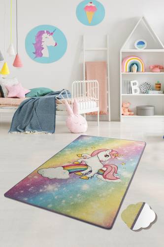 Covor pentru copii Unicorn Multicolor
