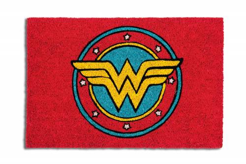 Covoras de intrare - din fibre de cocos si PVC - 40 x 60 cm - Superhero Wonder Woman