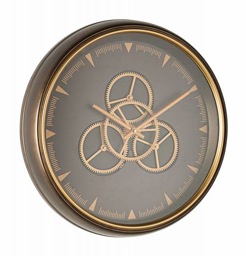 Ceas de perete Engrenage M06 Negru / Auriu - O50 cm