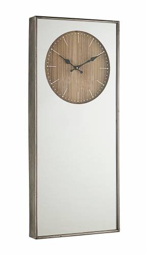 Ceas de perete Ticking Q81 Alb / Gri Antichizat - L35xl80 cm