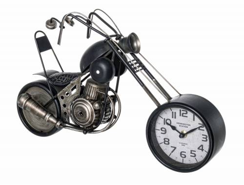 Ceas de masa Charles Motorcycle 180-1 Negru - L45xl13 - 5xH28 cm