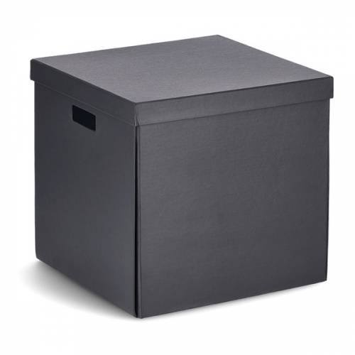 Cutie pentru depozitare - din carton reciclat - Fold Large Negru - L33 - 5xl33xH32 cm