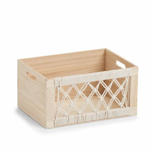Cutie pentru depozitare din lemn - Boho II Natural - L35xl25xH18 cm