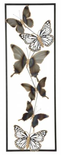 Decoratiune metalica de perete Butterflies Multicolor - l31xA2 - 5xH90 cm