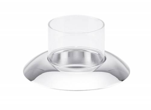 Suport lumanare - din metal argintat si sticla - Tealight Small Argintiu - O9 - 5xH5 - 5 cm