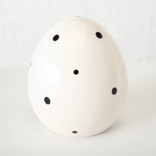 Decoratiune din ceramica Finn Alb / Negru - Modele Asortate - O7xH8 cm