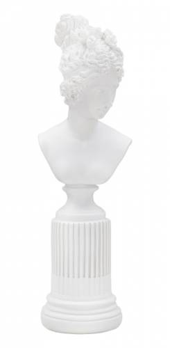 Decoratiune din polirasina Statua Woman Alb - L11xl10 - 5xH35 - 5 cm