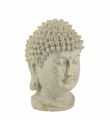 Decoratiune din rasina - Buddha Head Auriu - L35xl30xH50 cm