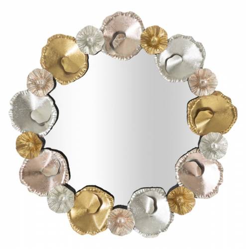 Oglinda decorativa din metal - Mixy Multicolor - O75 - 5 cm
