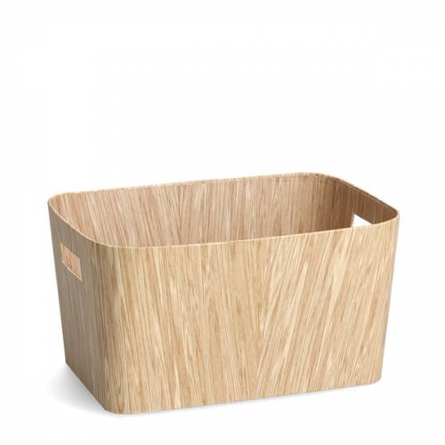 Cutie pentru depozitare - din carton - Wood Medium Natural - L34 - 2xl24 - 5xH18 cm