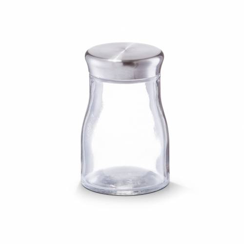 Recipient pentru condimente din sticla si inox - Transparent 140 ml - O 6xH9 - 5 cm