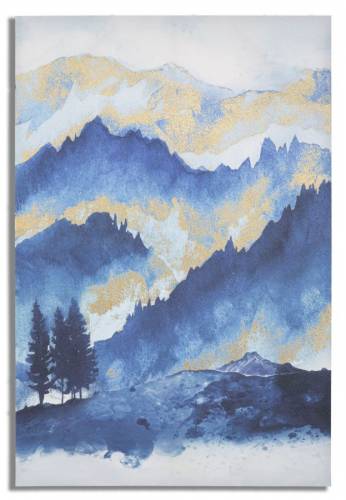 Tablou pictat manual - Mountain Tree Multicolor - 80 x 120 cm