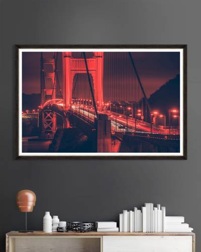 Tablou Framed Art Golden Gate Lights