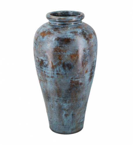 Vaza decorativa din ceramica - Aged Large Bleu / Maro - O42xH80 cm