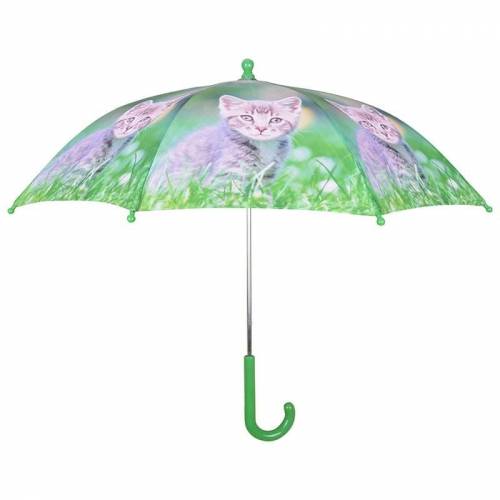 Umbrela pentru copii Kittens Grey / Verde - O71xH58 cm