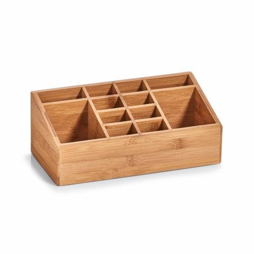Organizator pentru accesorii de birou - Bamboo - 12 compartimente - l25 - 4xA12xH10 cm