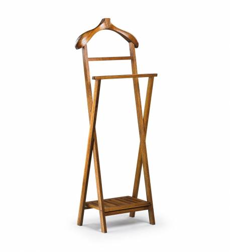 Suport umerase si incaltaminte din lemn si furnir - Star Tall Nuc - l50xA30xH135 cm